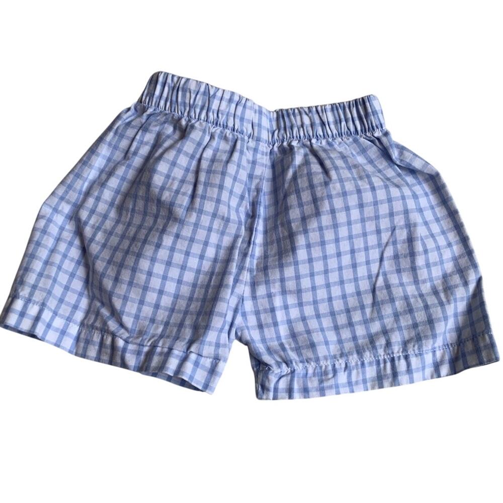 Baby Boy Checked blue and white shorts size 9 mo